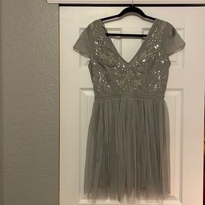 Silver cocktail dress